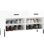 VidaXL Schoenenbank 102x35x55 cm bewerkt hout hoogglans wit