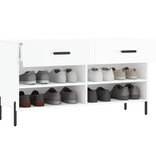 VidaXL Schoenenbank 102x35x55 cm bewerkt hout hoogglans wit