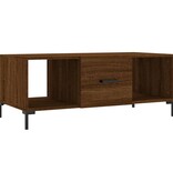 VidaXL Salontafel 102x50x40 cm bewerkt hout bruineikenkleurig