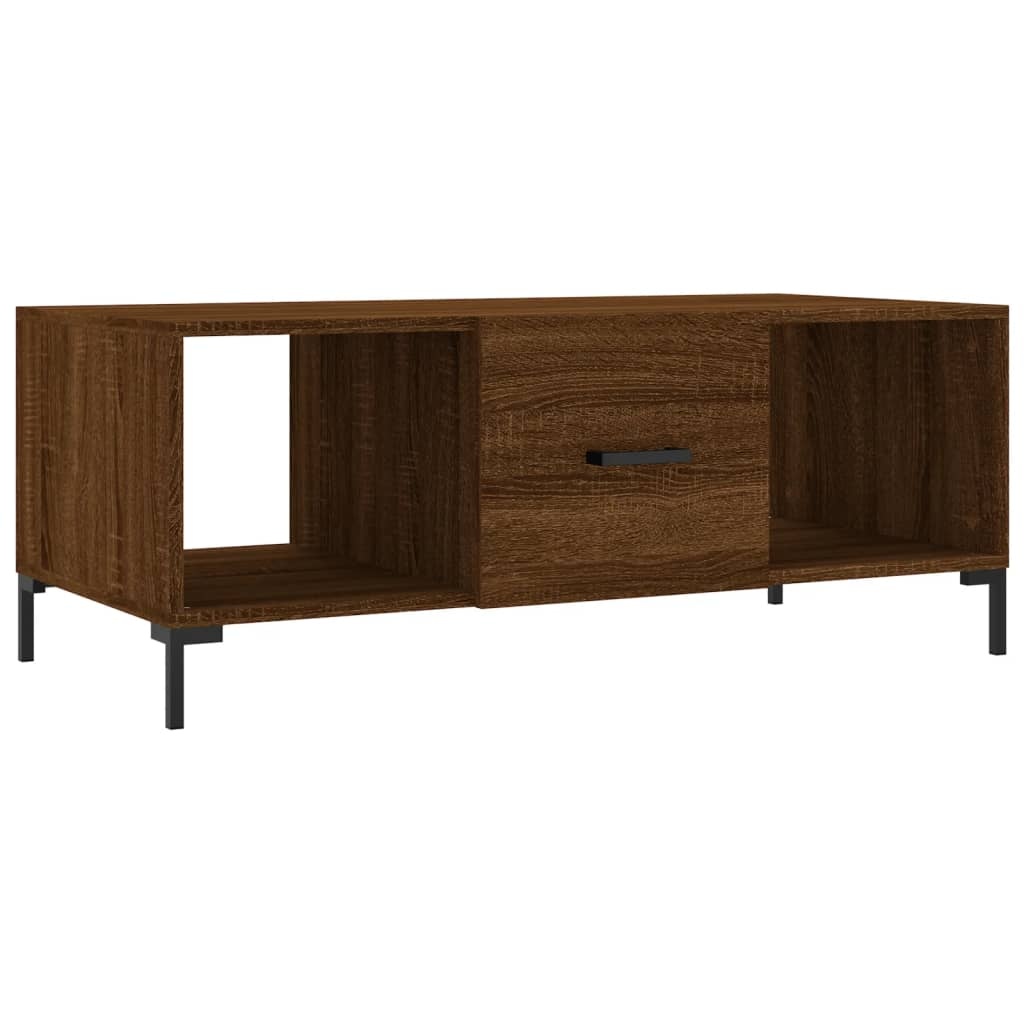 VidaXL Salontafel 102x50x40 cm bewerkt hout bruineikenkleurig