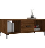 VidaXL Salontafel 102x50x40 cm bewerkt hout bruineikenkleurig