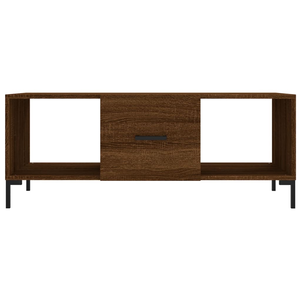 VidaXL Salontafel 102x50x40 cm bewerkt hout bruineikenkleurig