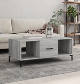 VidaXL Salontafel 102x50x40 cm bewerkt hout grijs sonoma eikenkleurig