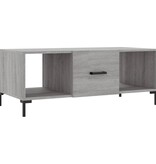 VidaXL Salontafel 102x50x40 cm bewerkt hout grijs sonoma eikenkleurig