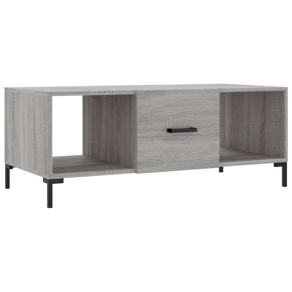 VidaXL Salontafel 102x50x40 cm bewerkt hout grijs sonoma eikenkleurig
