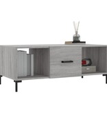 VidaXL Salontafel 102x50x40 cm bewerkt hout grijs sonoma eikenkleurig