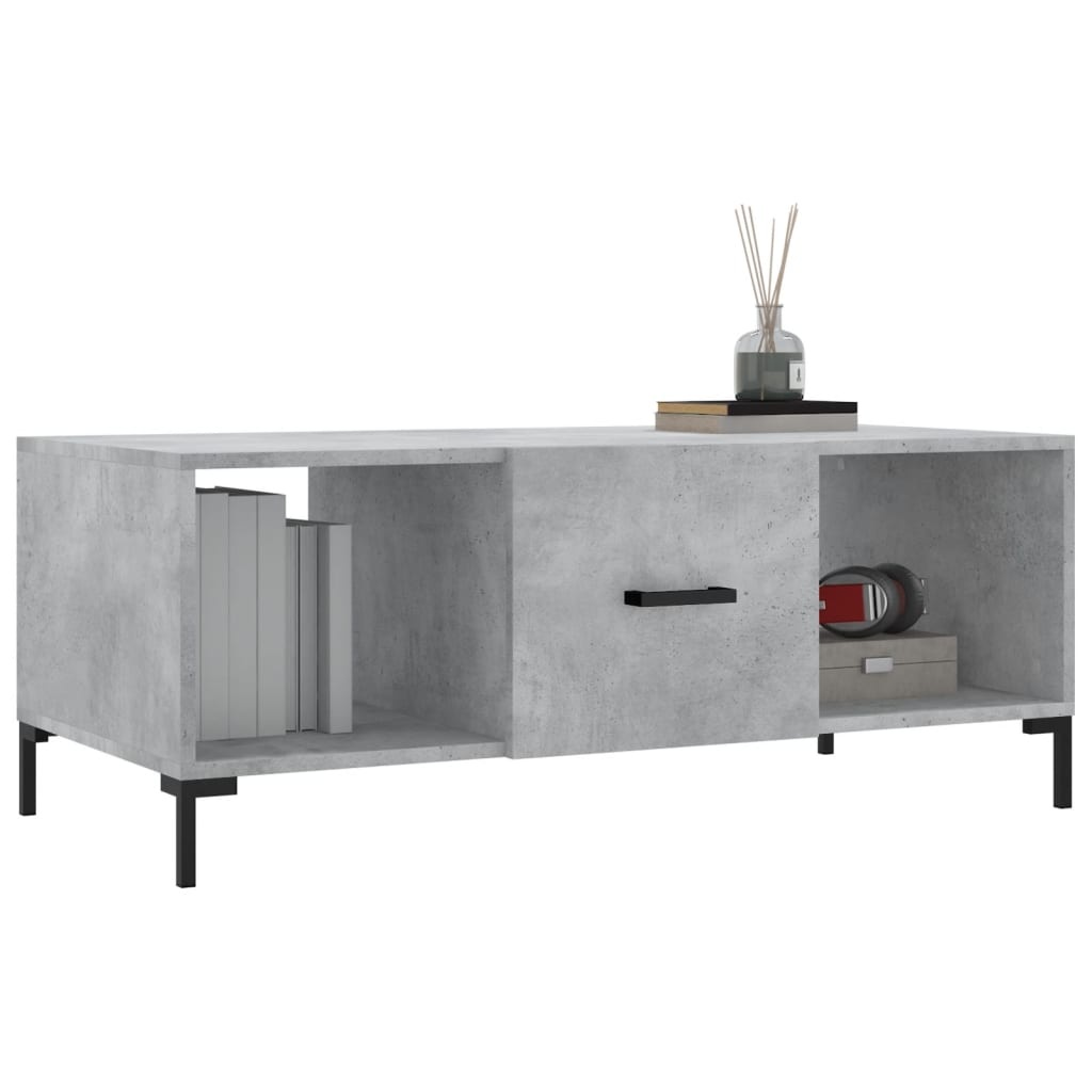 VidaXL Salontafel 102x50x40 cm bewerkt hout betongrijs