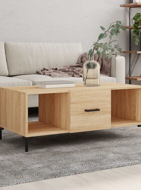 VidaXL Salontafel 102x50x40 cm bewerkt hout sonoma eikenkleurig