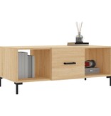 VidaXL Salontafel 102x50x40 cm bewerkt hout sonoma eikenkleurig