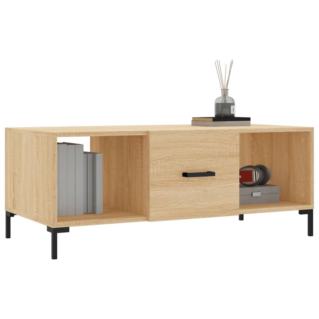 VidaXL Salontafel 102x50x40 cm bewerkt hout sonoma eikenkleurig