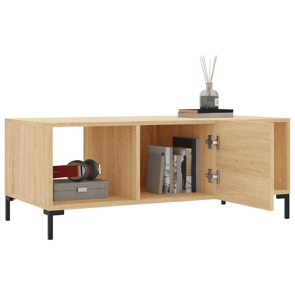 VidaXL Salontafel 102x50x40 cm bewerkt hout sonoma eikenkleurig