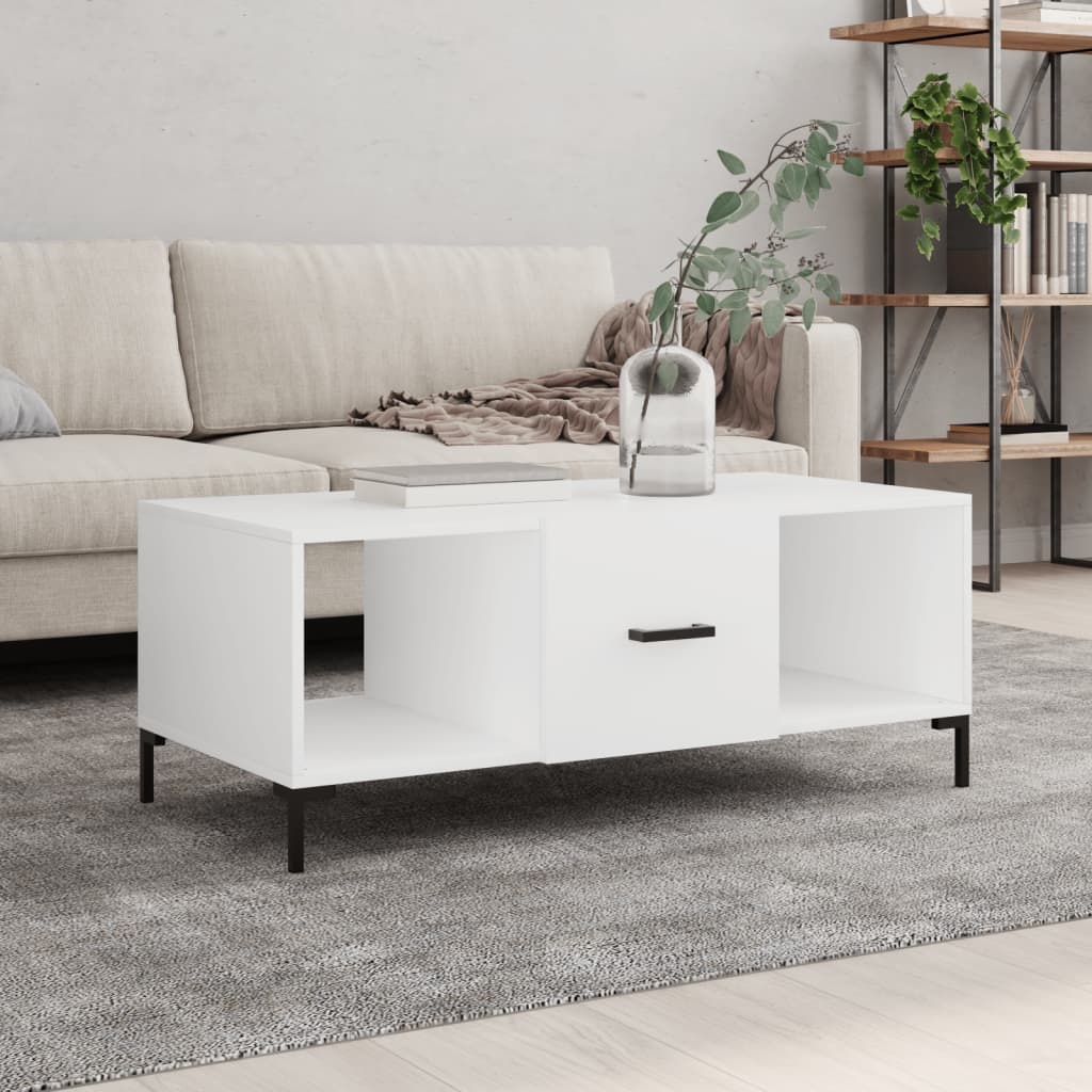 VidaXL Salontafel 102x50x40 cm bewerkt hout wit