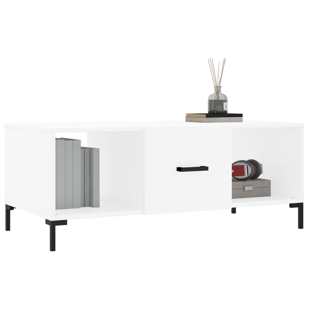 VidaXL Salontafel 102x50x40 cm bewerkt hout wit