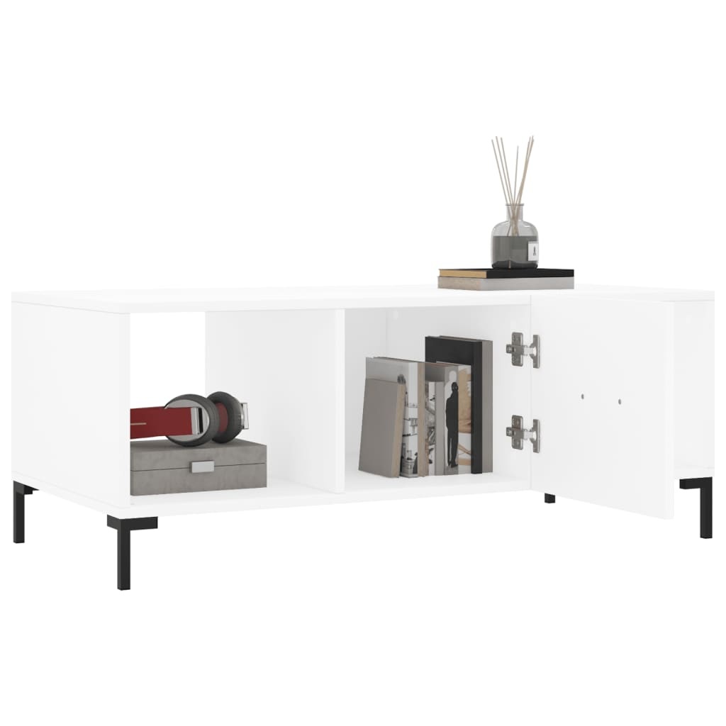 VidaXL Salontafel 102x50x40 cm bewerkt hout wit
