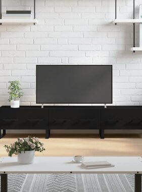 VidaXL Tv-meubel 150x36x30 cm bewerkt hout zwart