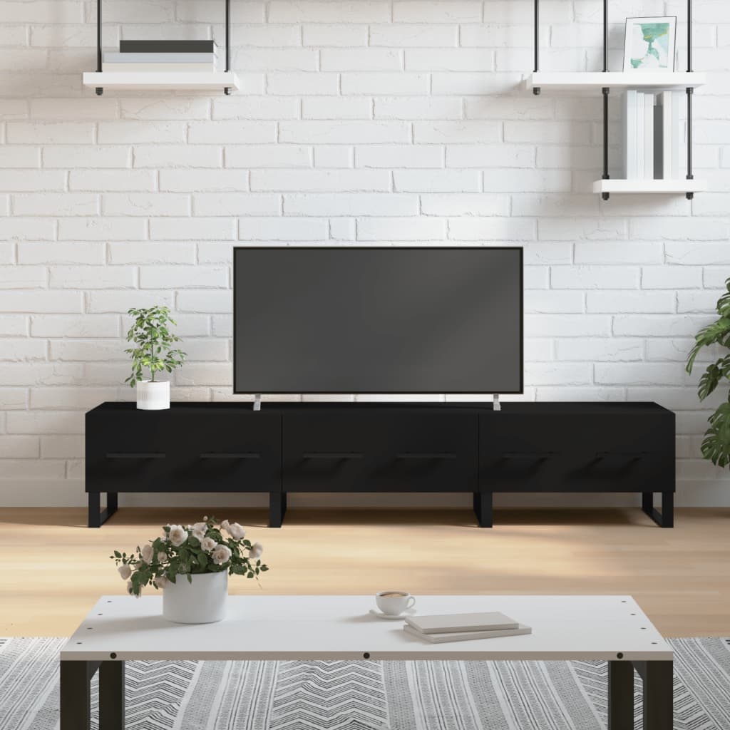 VidaXL Tv-meubel 150x36x30 cm bewerkt hout zwart