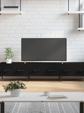VidaXL Tv-meubel 150x36x30 cm bewerkt hout zwart