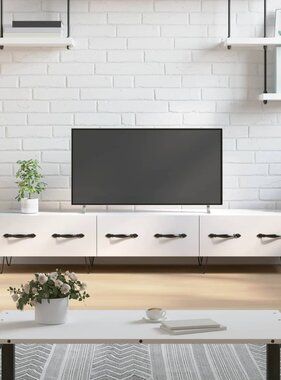 VidaXL Tv-meubel 150x36x30 cm bewerkt hout hoogglans wit