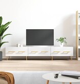 VidaXL Tv-meubel 150x36x30 cm bewerkt hout hoogglans wit