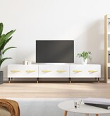 VidaXL Tv-meubel 150x36x30 cm bewerkt hout hoogglans wit