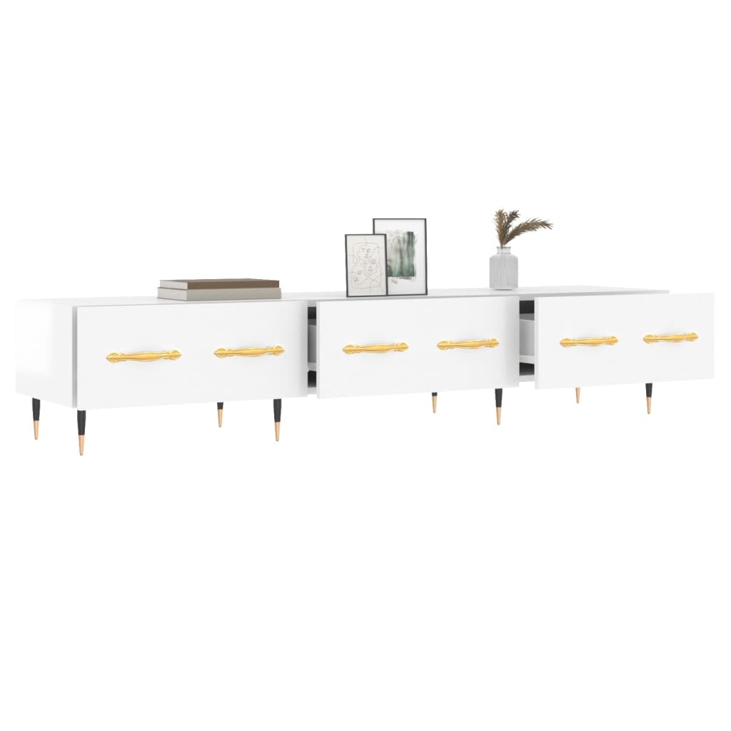 VidaXL Tv-meubel 150x36x30 cm bewerkt hout hoogglans wit