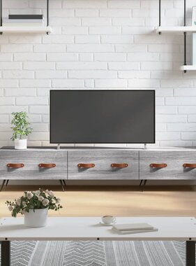 VidaXL Tv-meubel 150x36x30 cm bewerkt hout grijs sonoma eikenkleurig