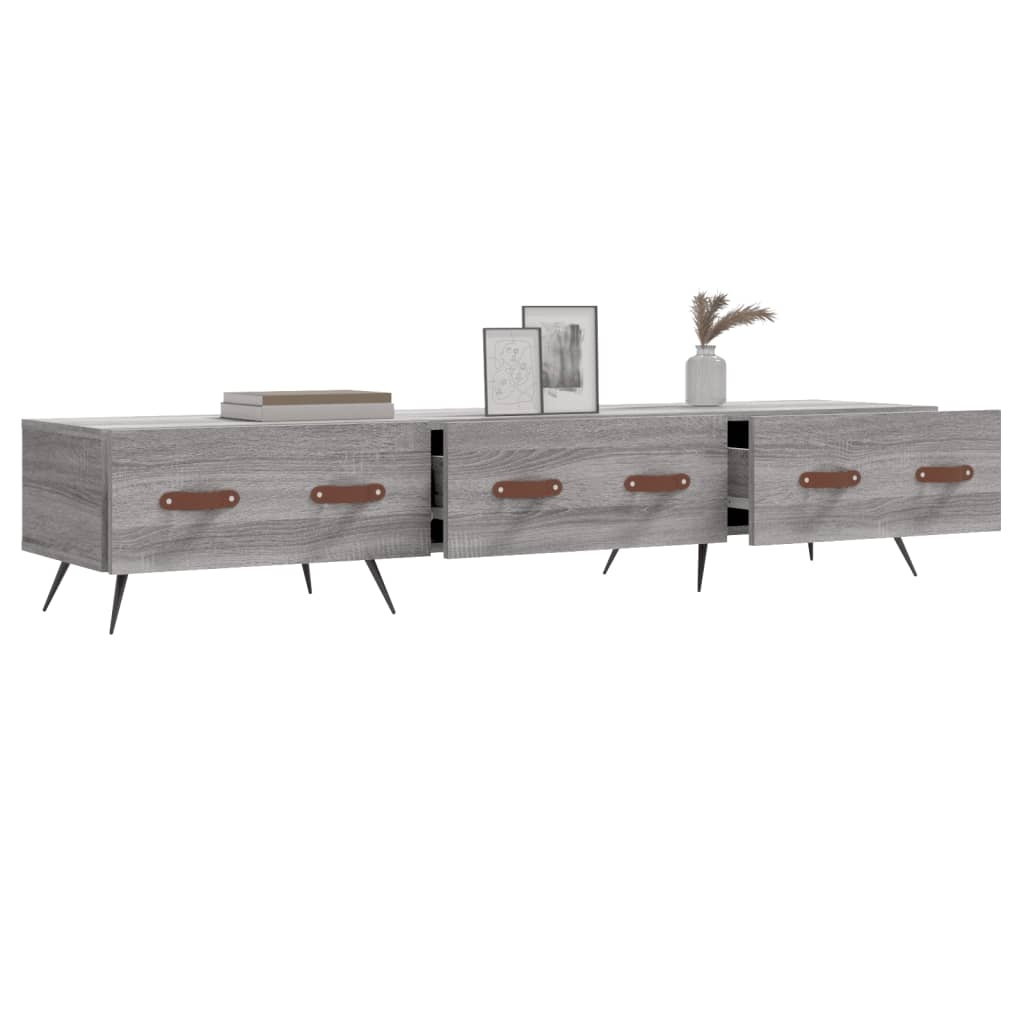 VidaXL Tv-meubel 150x36x30 cm bewerkt hout grijs sonoma eikenkleurig