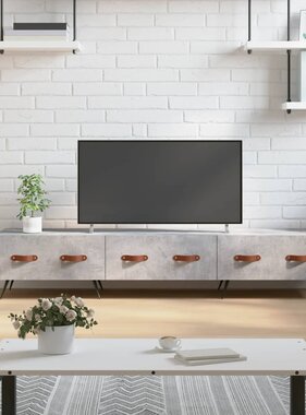 VidaXL Tv-meubel 150x36x30 cm bewerkt hout betongrijs