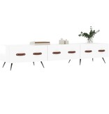 VidaXL Tv-meubel 150x36x30 cm bewerkt hout hoogglans wit