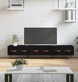 VidaXL Tv-meubel 150x36x30 cm bewerkt hout zwart