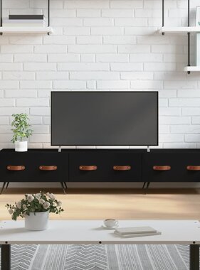 VidaXL Tv-meubel 150x36x30 cm bewerkt hout zwart