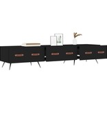 VidaXL Tv-meubel 150x36x30 cm bewerkt hout zwart