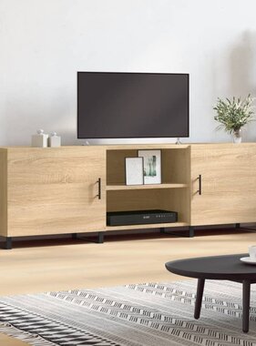 VidaXL Tv-meubel 150x30x50 cm bewerkt hout sonoma eikenkleurig