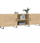 VidaXL Tv-meubel 150x30x50 cm bewerkt hout sonoma eikenkleurig