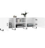 VidaXL Tv-meubel 150x30x50 cm bewerkt hout hoogglans wit