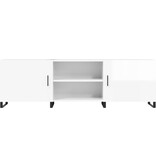 VidaXL Tv-meubel 150x30x50 cm bewerkt hout hoogglans wit