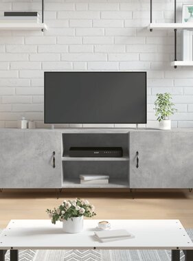 VidaXL Tv-meubel 150x30x50 cm bewerkt hout betongrijs