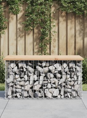 VidaXL Tuinbank Schanskorfontwerp 83x44x42 cm massief grenenhout