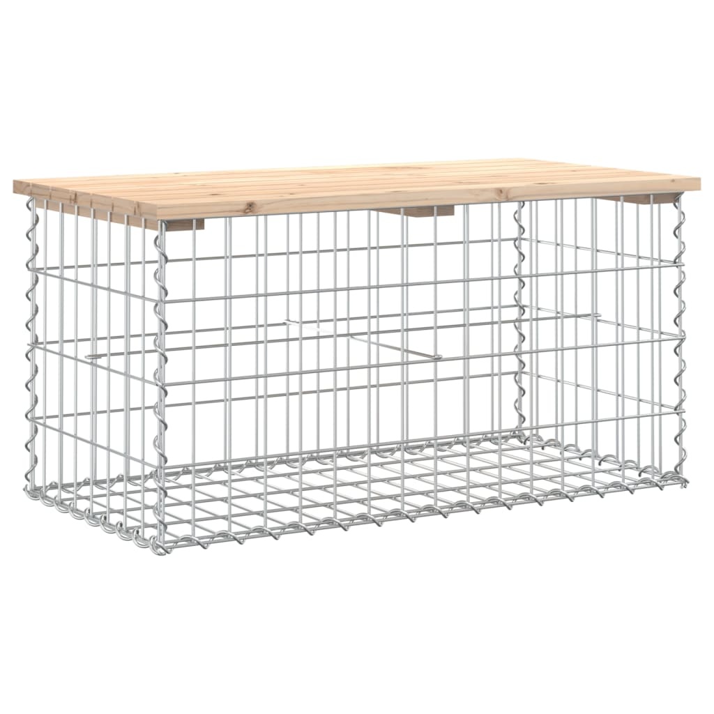 VidaXL Tuinbank Schanskorfontwerp 83x44x42 cm massief grenenhout