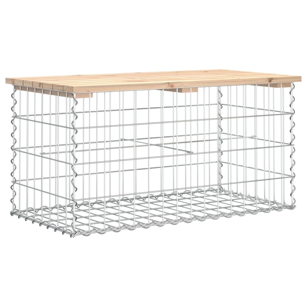 VidaXL Tuinbank Schanskorfontwerp 83x44x42 cm massief grenenhout