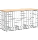 VidaXL Tuinbank schanskorfontwerp 83x31,5x42 cm massief grenenhout