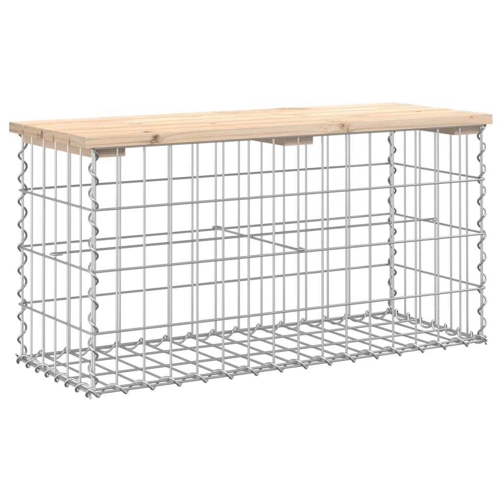 VidaXL Tuinbank schanskorfontwerp 83x31,5x42 cm massief grenenhout