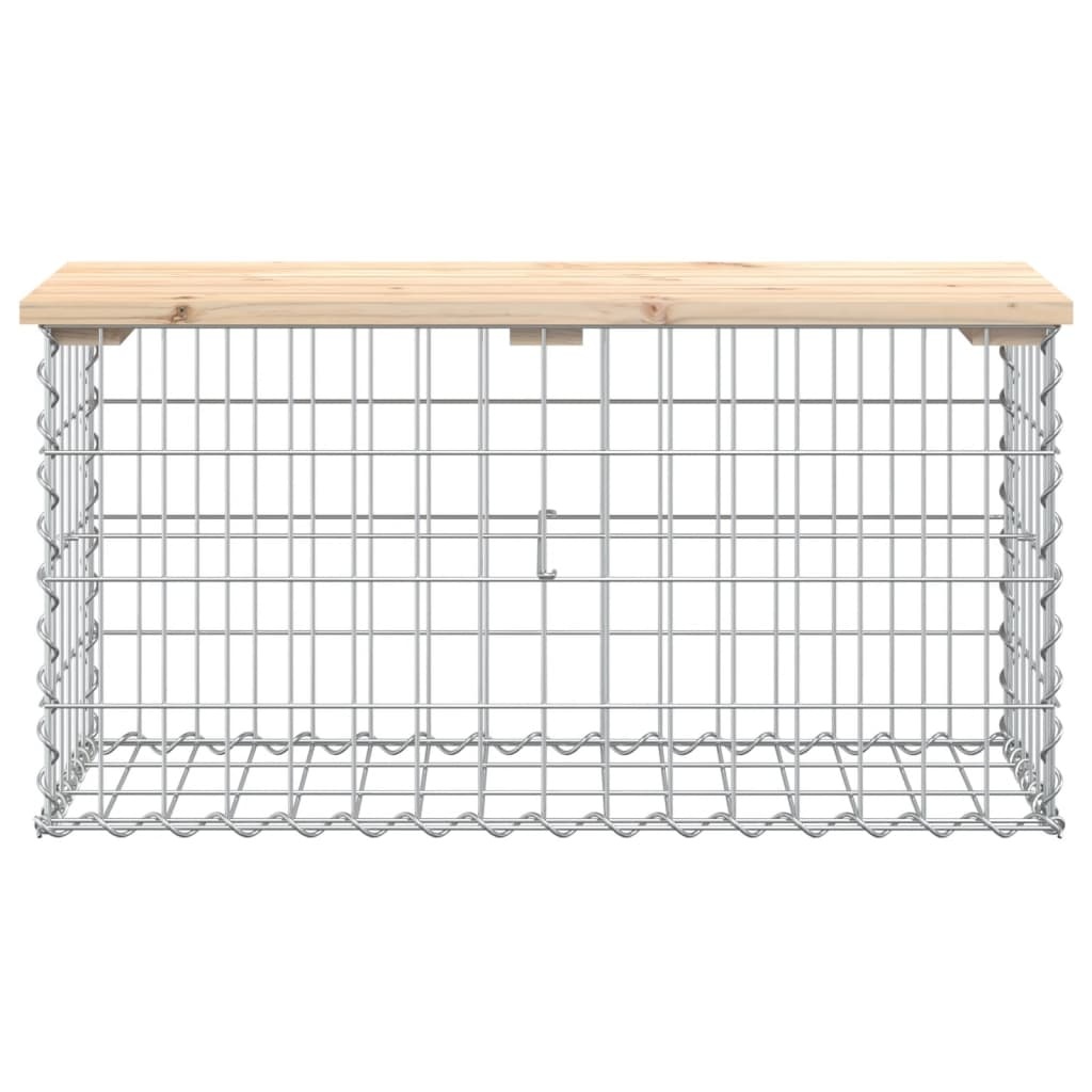 VidaXL Tuinbank schanskorfontwerp 83x31,5x42 cm massief grenenhout