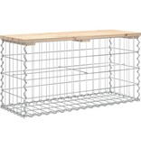 VidaXL Tuinbank schanskorfontwerp 83x31,5x42 cm massief grenenhout