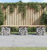 VidaXL Tuinbank Schanskorfontwerp 203x44x42 cm massief grenenhout