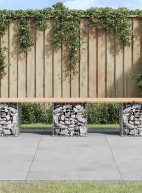 VidaXL Tuinbank Schanskorfontwerp 203x44x42 cm massief grenenhout