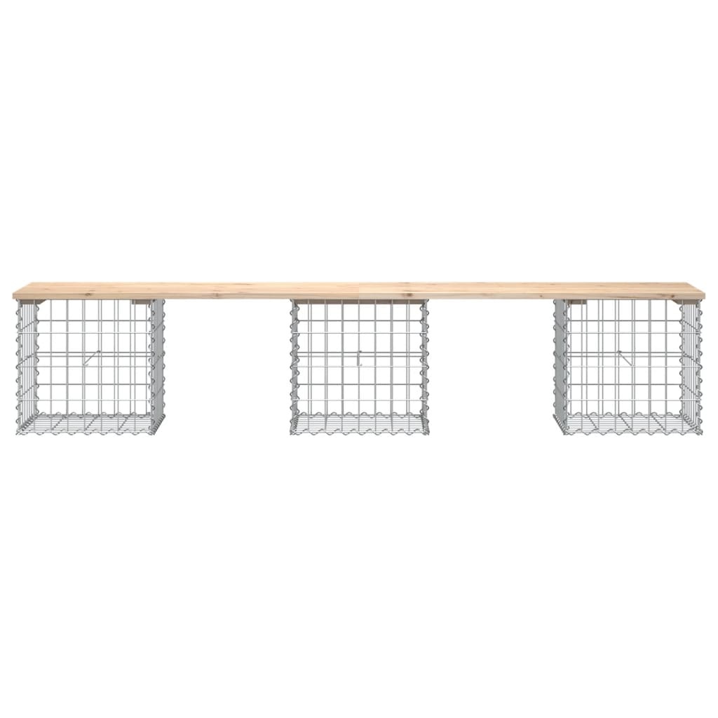 VidaXL Tuinbank Schanskorfontwerp 203x44x42 cm massief grenenhout