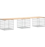 VidaXL Tuinbank Schanskorfontwerp 203x44x42 cm massief grenenhout