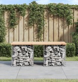 VidaXL Tuinbank Schanskorfontwerp 103x44x42 cm massief grenenhout
