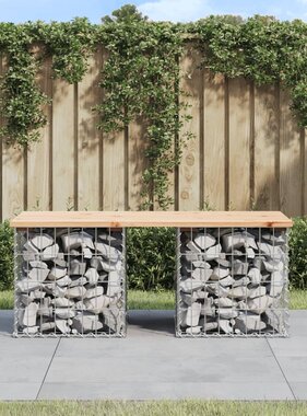 VidaXL Tuinbank Schanskorfontwerp 103x44x42 cm massief grenenhout